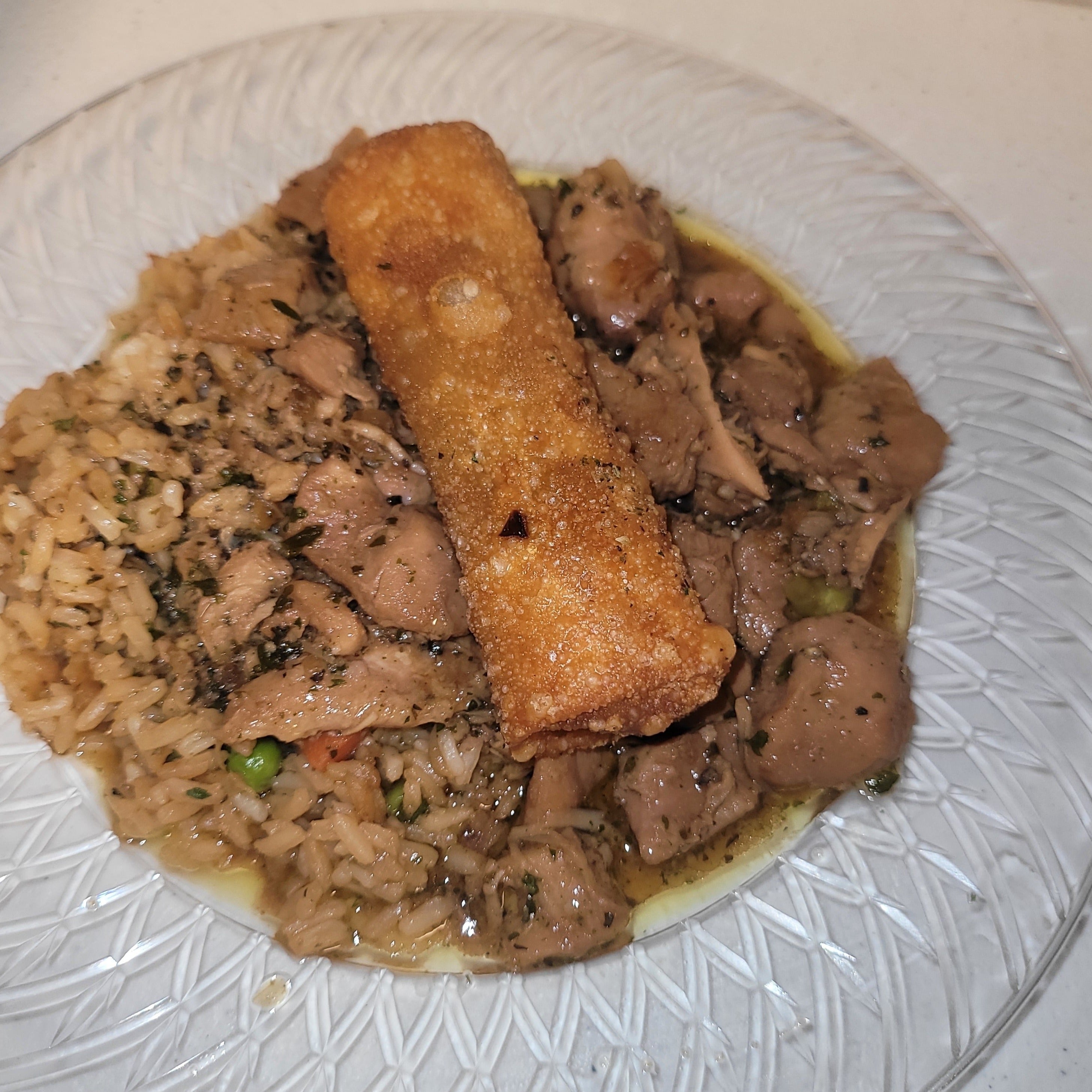 Teriyaki Chicken, Fried Rice n Ckn Egg roll