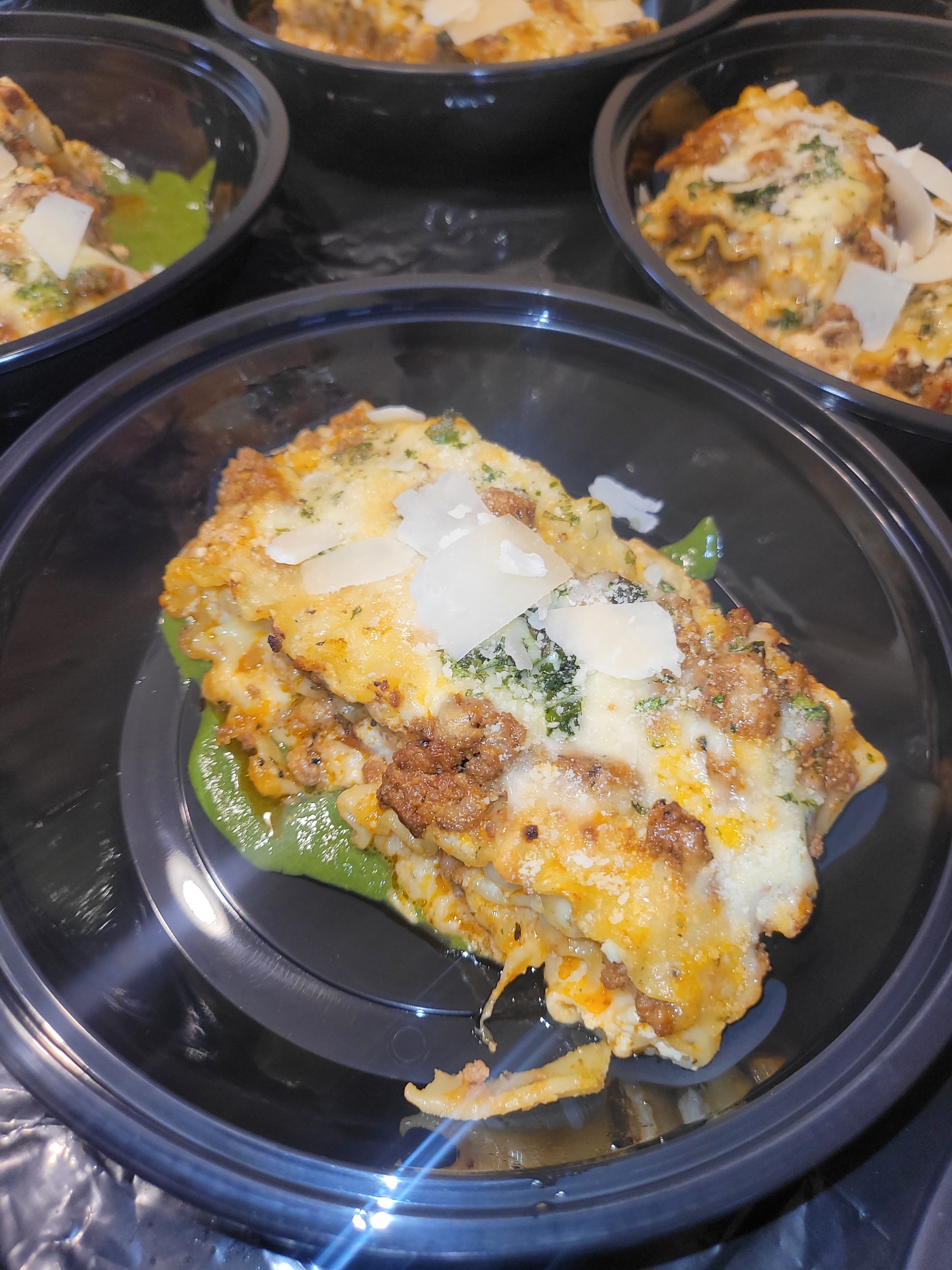 Beef Lasagna, Salad n French Bread